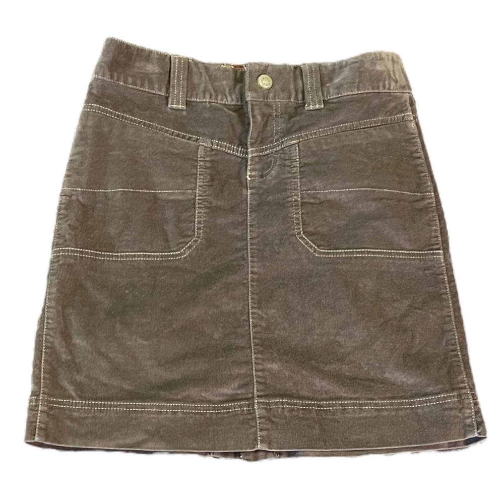 Athleta Olive Kahki Washed Velvet Skirt | Women’s 0